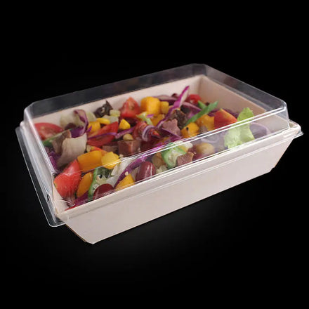 Eco-Friendly Biodegradable Wood Bento Box with Clear Window for Takeout Food Sushi Macaron & Mini Cake