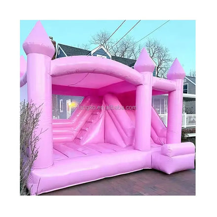 Hot Sale White Bouncy Castle Indoor pink Inflatable Bounce House with Slide