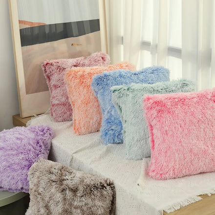 Amity Modern Minimalist Plain Long Plush Tie Dyed Cushion Cover Home Decorate Pillowcase Covers Wholesale
