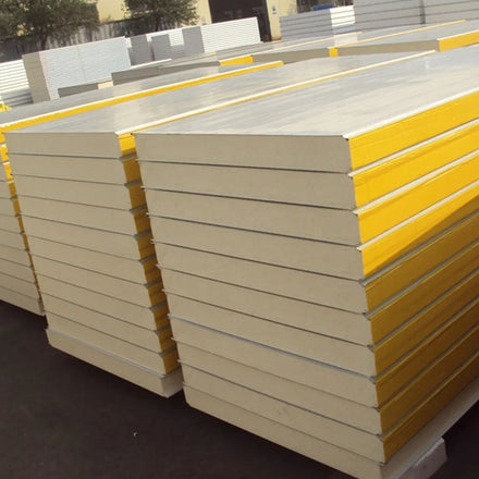 UNITED INSULATION Industrial Design Metal Steel PIR Sandwich Panel 50mm-150mm Cold Storage Workshop Fire Resistant Class B1