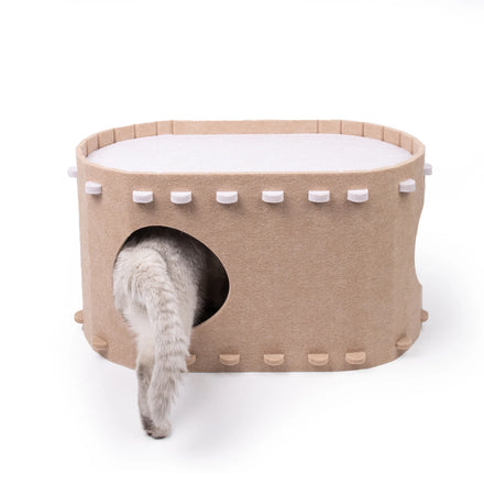 Factory Wholesale Customize Size Easy Assemble Unique Design Cat Scratcher Bed Felt Cat Bed Cute Cat Bed