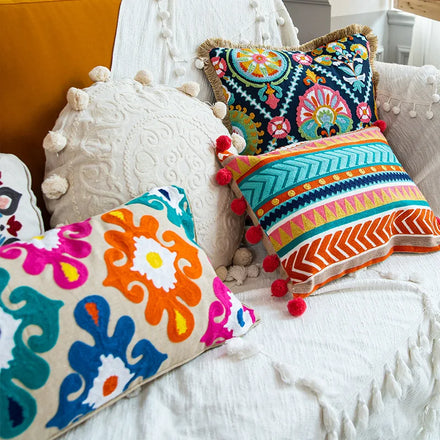 Amity Boho Pillowcase Moroccan Home Sofa Decor Pillow Covers Embroidery Throw Cushion Pillow Cover