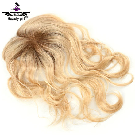 Wholesale Brazilian Virgin Human Hair Severe Hair Loss Women 6X6 Inch Integration Fish Net Blonde Microline Toppers