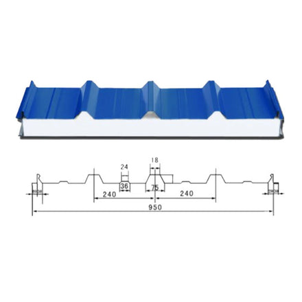 Modern Design EPS Sandwich Panels for Workshop Cold Room Hotel Use-Fire Resistant Eco-Friendly Building Material Galvanized