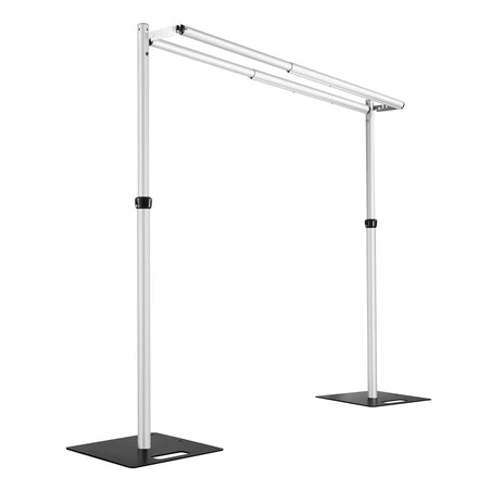 10x10Ft Double Crossbar Heavy Duty Adjustable Backdrop Stand for Event Party Trade Shows and Wedding Arch