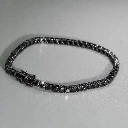 New Design Black Vvs Moissanite Tennis Chain Necklace Pass Diamond Tester Iced Out Diamond 925 Silver Bracelet for Men Women
