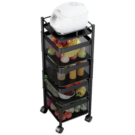 Morgie 2023 Steel round Storage Rack Hot Selling Bathroom and Kitchen Rack Space-Saving Movable Racks