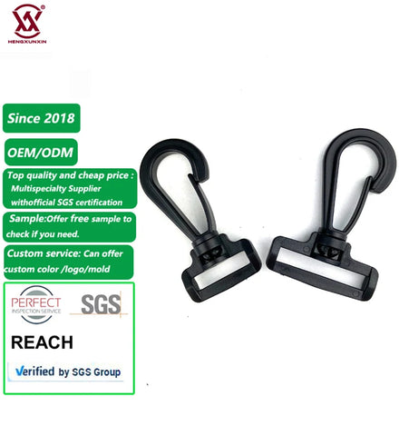 New Design Plastic Swivel Snap Hook Clip Belt Good Quality Safety China Factory Supply for Stroller Strap Accessories Hook