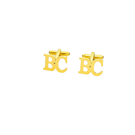 One Customized French Style Men's Suit Cufflinks Stainless Steel Custom Name Initials Cuff Links Men Gift