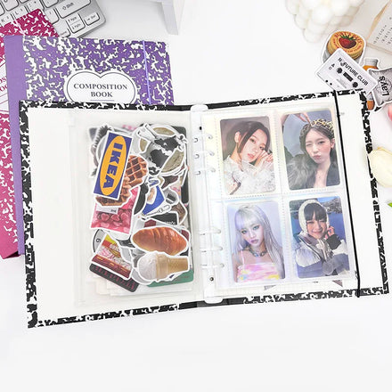 3 5 Inch Love Heart Shape A5 Loose Leaf Card Holder Book Organizer Photo Album Collection Kpop Idol
