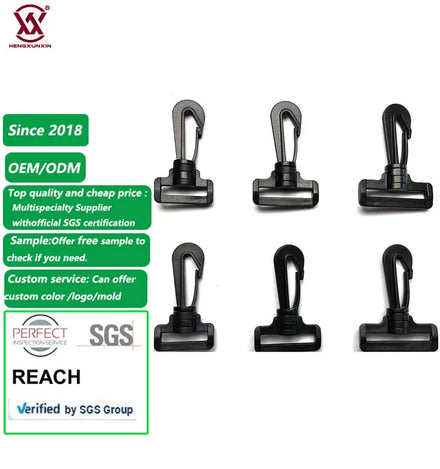 Customized Plastic Swivel Snap Hook 25mm 32mm 38mm Backpack Bag Swivel Professional Style Made POM Professional Customizable