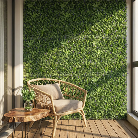 Artificial Green Leaf Plant Moss Grass Wall Boxwood Flower Fake Plastic Hedge Panel Indoor Outdoor Backdrop Landscape & Decking