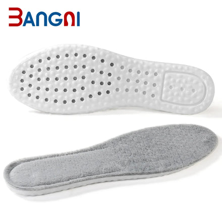 Black Apricot Sports Thermal Insoles Winter Inner Sole PU Comfortable Warm Shoes Inserts