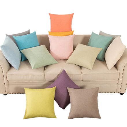 Amity Manufacturer Wholesale Polyester Square Throw Pillow Cover Home Living Room Sofa Decoration Solid Cushion Cover