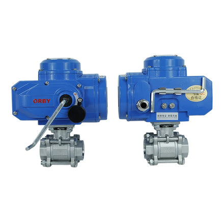 DN25 DN40 DN50 DC24v AC230V NPT/G Female Thread  Motorized Electric Actuator 3piece SS304 Ball Valve Drive on off or Controller