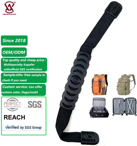 Plastic Crescent Shaped Hollowed Out Ribbon Ends Nylon Webbing Strap Transport Rubber for Plastic Backpack Accessories