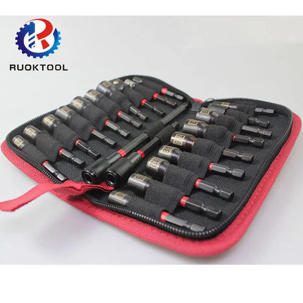 21PCS Metric and SAE Impact Socket Adapters Bit Hodle Magnetic Impact Nut Driver Set Repairing Tools Screwdriver Set