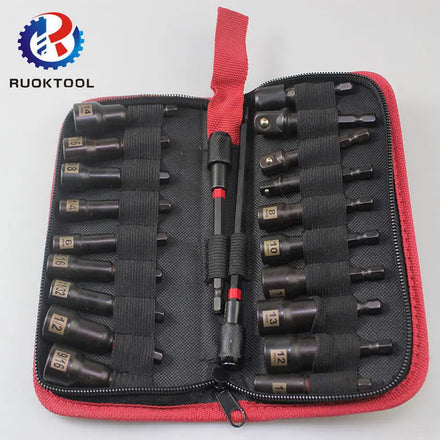 Wholesale 21PCS Metric and SAE Impact Socket Adapters Bit Holder Hex Shank Magnetic Impact Nut Driver Bit Set