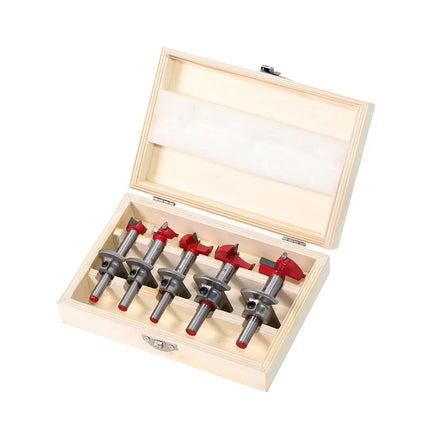 Wholesale 5Pcs Adjustable Carbide Hinge Hole Opener Boring Wood Forstner Drill Bit Bits Set