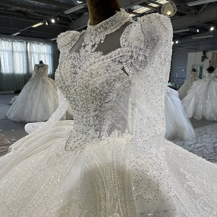 Jancember MN107-1 Elegant High Custom Bridal Plus Size Women's Wedding Dresses