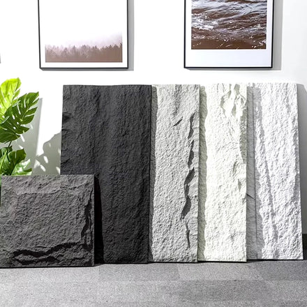 Pu Stone Wall Panel Quartz Solid Surface Artificial Waterproof 3cm Thickness for Exterior Interior Cladding Pu Stone Panel