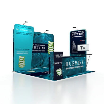 Custom Logo Print Quick Setup Tool Free 10x10 Aluminum Frame Stretch Fabric Exhibition Display Stand Portable Trade Show Booth