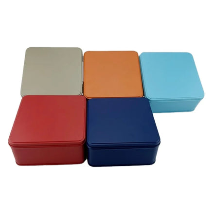 140x140x65mm Square Metal Tin Box for Giftstoolsmanicureaccessoriesfoodcandieschocolate
