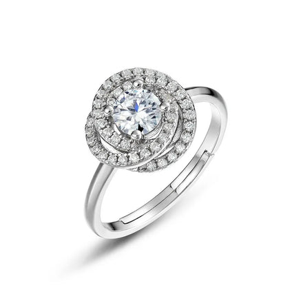 Sterling Silver 925 Fine Jewellery D Color Diamonds Engagement Wedding Ring Set Moissanite Ring for Women