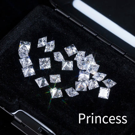 1.5X1.5mm - 5X5mm HPHT DEF VS Melee Square Princess Cut Lab Created Diamond Loose Fancy Lab Grown Diamond