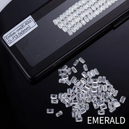 2x3mm - 5x7mm HPHT DEF VS Melee Lab Created Diamond Emerald Cut Fancy Loose Lab Grown Diamond