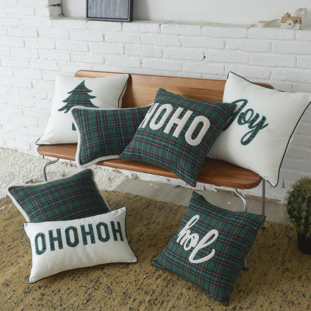 Amity Christmas Decorative Throw Pillow Cover for Home Use As Sofa Seat Cushion Elegant Christmas Pillow Cases