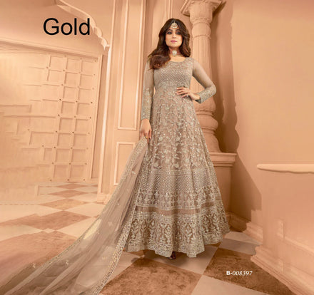 Best Selling Traditional Indian Style Net Anarkali Long Gown With Designer Dupatta for Women Beautiful Party Wear Fully Stitched