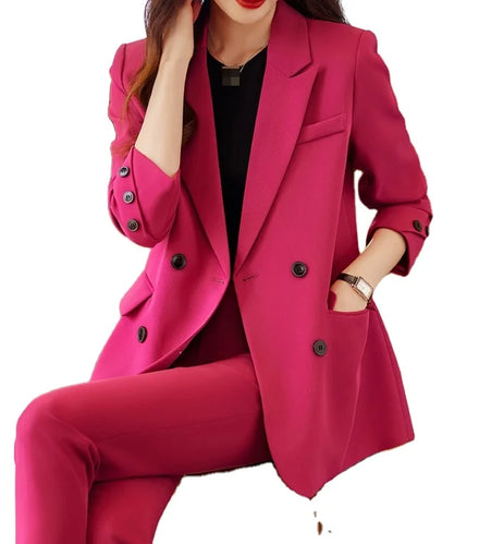 S-3XL Professional Suits New Arrival Women'S Single Formal Regular Fit Button Elegant Slim Business Women Windbreaker Suits