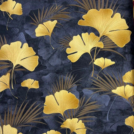 Modern Minimalist Hot House Decoration Interior Ginkgo Leaf Wallpaper Rolls for Bedroom Decor