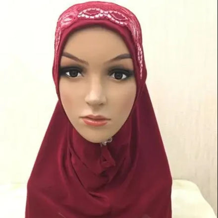 New Arrival Plain Hijab with Embroidery Decoration Elegant Muslim Shawl Hijab for Women