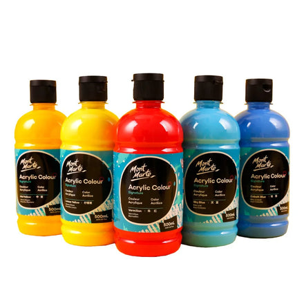 MM 50 Colours 500ml Large Bottle Artist Professional Signature Acrylic Pigment Colour Interior Wall Graffiti Paint