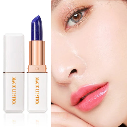 Custom Logo Aluminum Luxury Natural Organic Vegan Color Changing Lip Stick Private Label Velvet Magic Changing Colour Lipstick