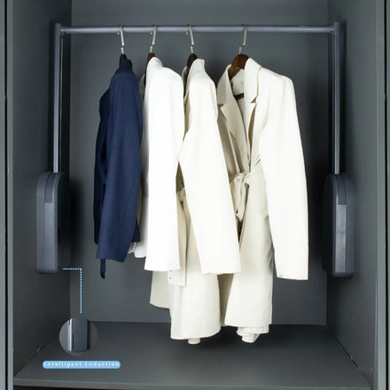 Hot Sale Voice Control Wardrobe Clothes Lift Automatic Lifting Pull Down Clothes Rail Smart Sensing Wall Cabinet Lift