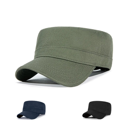 Wholesale Outdoor Sun Visor Big Size Baseball Cap Retro Cotton Custom Logo Unisex Fat Top Cadet Hat