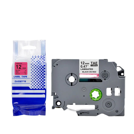 Tatrix Black on Red TZ431 TZe431 TZe-431 12mm Compatible Laminated Label Tape Cartridge for Brother P Touch PT-2030