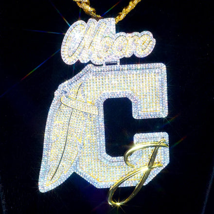 Custom Pass Diamond Tester Iced Out Vvs Moissanite Jewelry Hip Hop Single Letter Pendant Alphabet Necklace Fine Jewelry