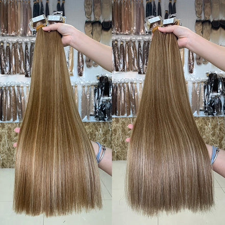 Most Popular Top Quality Hair Extensions Highlight Double Drawn Tape in Hair Extension 100% Virgin Human Hair