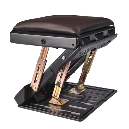 Adjustable Footrest Removable Soft Foot Rest Pad Max-Load 120Lbs Massaging Beads HDPE+PVC Material Black Color for Car Desk Use