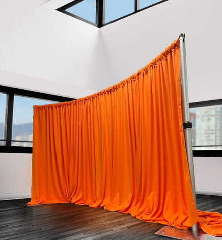 Single Layer Curved Wedding Backdrop Kit Adjustable Height Uprights Heavy-duty Pipe and Drape