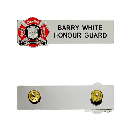 Bespoke Custom Company logo Employee Metal Name Tags with Pin