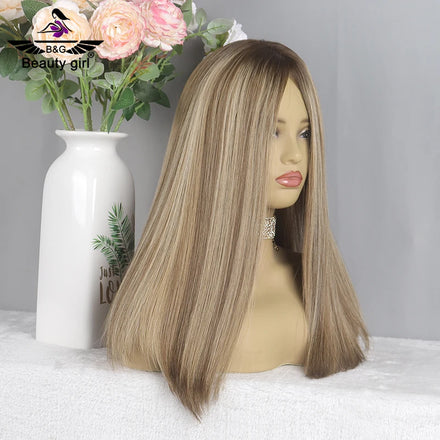 In Stock Highest Quality Human Hair Wigs Highlight Double Drawn Silk Top Jewish Wig Kosher Wig Manufacturers