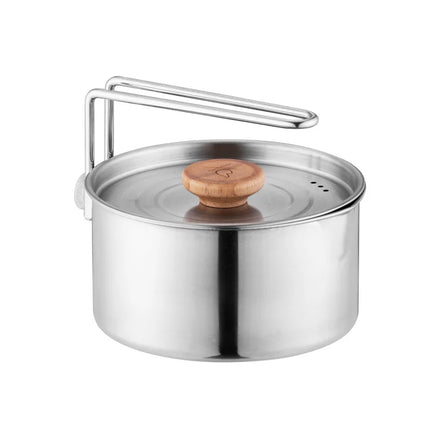 STARCAMP 1000ml Camping Cup Stainless Steel Cooking Foldable Outdoor Camp Cook Pot Cookware