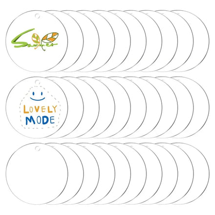 2Inch Circle Acrylic Blanks with Hole Clear Acrylic Discs Circles Bulk for Keychains Ornament Painting and Vinyl Crafts Projects