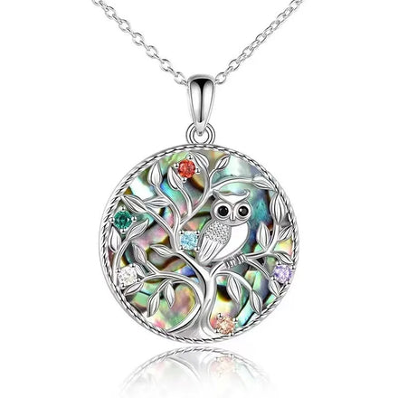 Owl Pendant Life Tree Shell Necklace Simple and Good-looking Can Be Matched With Casual Clothing