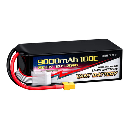 High Energy Density Drone Battery 6S 22.8V 9000mAh 100C High Voltage RC Lipo Battery with XT60 Connector for FPV Drone UAV